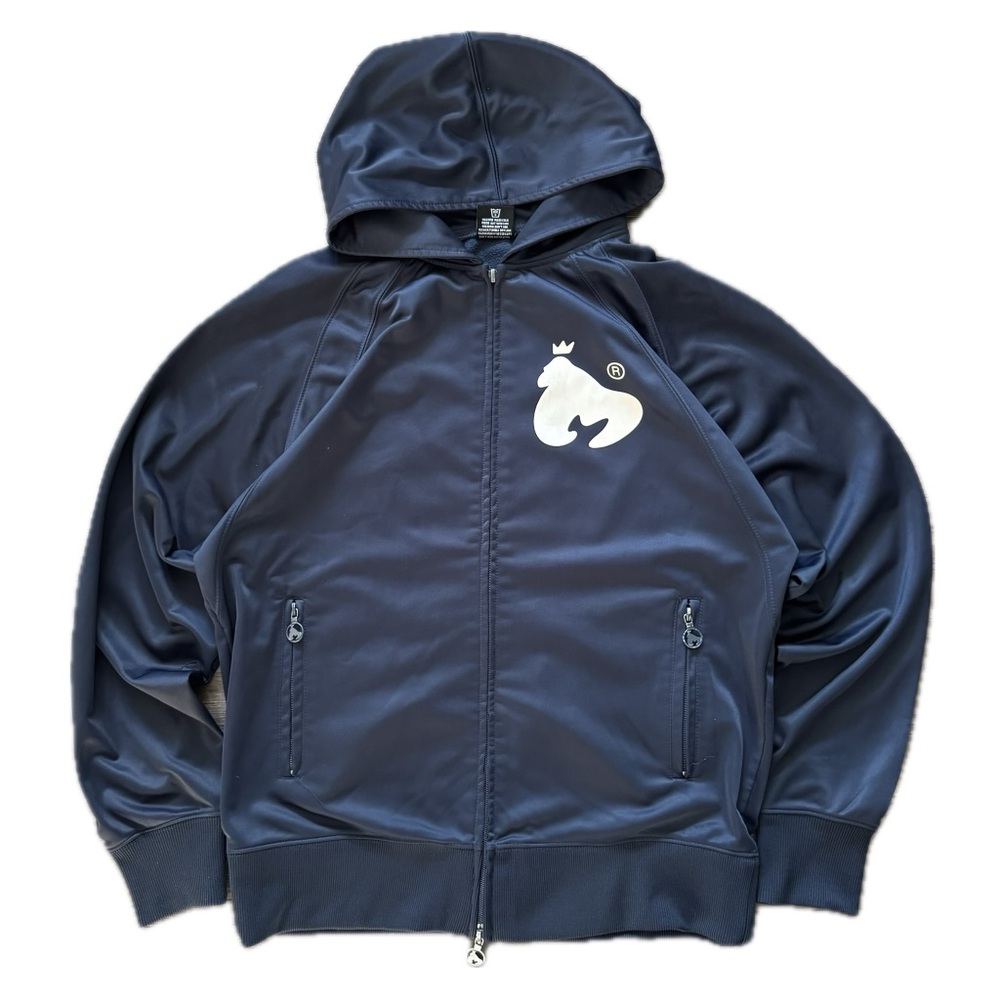 Money Retro Zip Hood in Patriot Blue